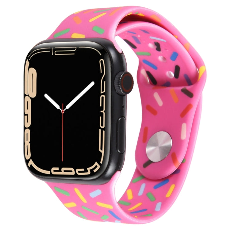 Rainbow Raindrops Silicone Watch Band, For Apple Watch 5 44mm, For Apple Watch 5 40mm, For Apple Watch 4 44mm, For Apple Watch 4 40mm