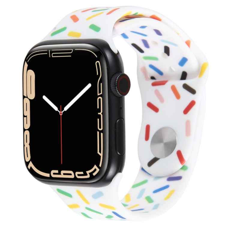 Rainbow Raindrops Silicone Watch Band, For Apple Watch 3 38mm, For Apple Watch 3 42mm, For Apple Watch 2 42mm, For Apple Watch 2 38mm
