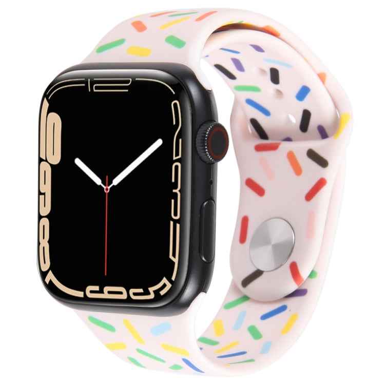 Rainbow Raindrops Silicone Watch Band, For Apple Watch 3 38mm, For Apple Watch 3 42mm, For Apple Watch 2 42mm, For Apple Watch 2 38mm