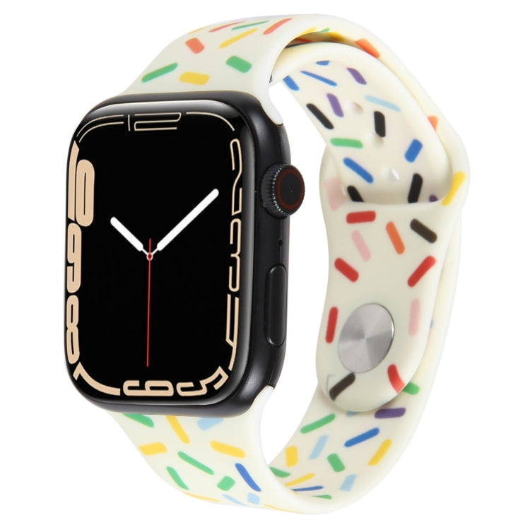 Rainbow Raindrops Silicone Watch Band, For Apple Watch 3 38mm, For Apple Watch 3 42mm, For Apple Watch 2 42mm, For Apple Watch 2 38mm