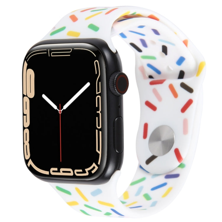 Rainbow Raindrops Silicone Watch Band, For Apple Watch 3 38mm, For Apple Watch 3 42mm, For Apple Watch 2 42mm, For Apple Watch 2 38mm