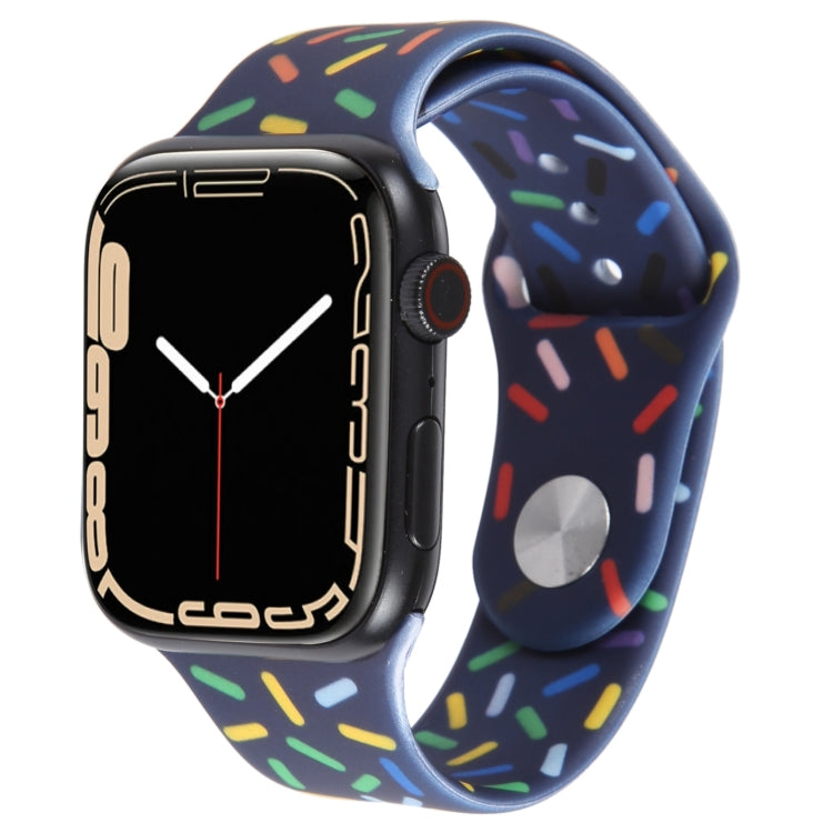 Rainbow Raindrops Silicone Watch Band, For Apple Watch 3 38mm, For Apple Watch 3 42mm, For Apple Watch 2 42mm, For Apple Watch 2 38mm