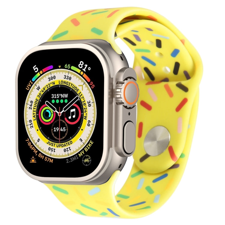 Rainbow Raindrops Silicone Watch Band, For Apple Watch Ultra 49mm, For Apple Watch SE 2023 44mm, For Apple Watch 8 41mm, For Apple Watch SE 2023 40mm