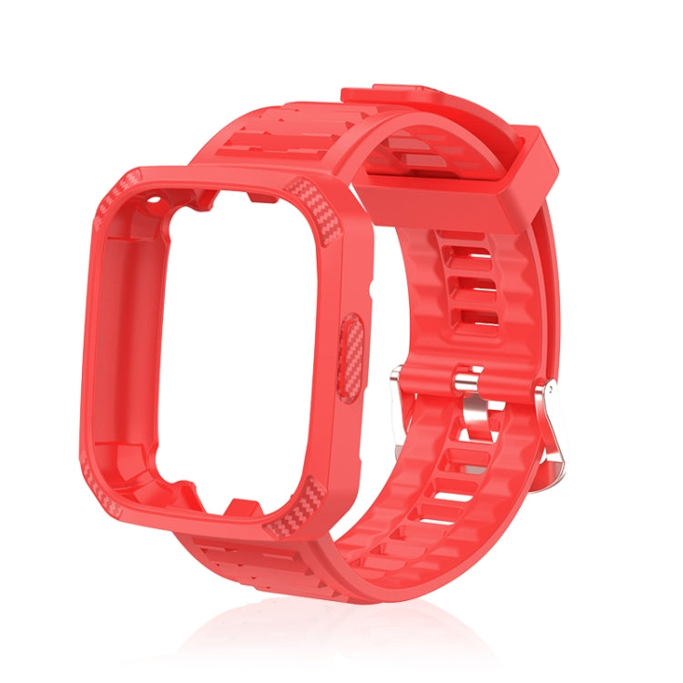 Carbon Fiber Texture Integrated Silicone Watch Band, For Redmi Watch 3