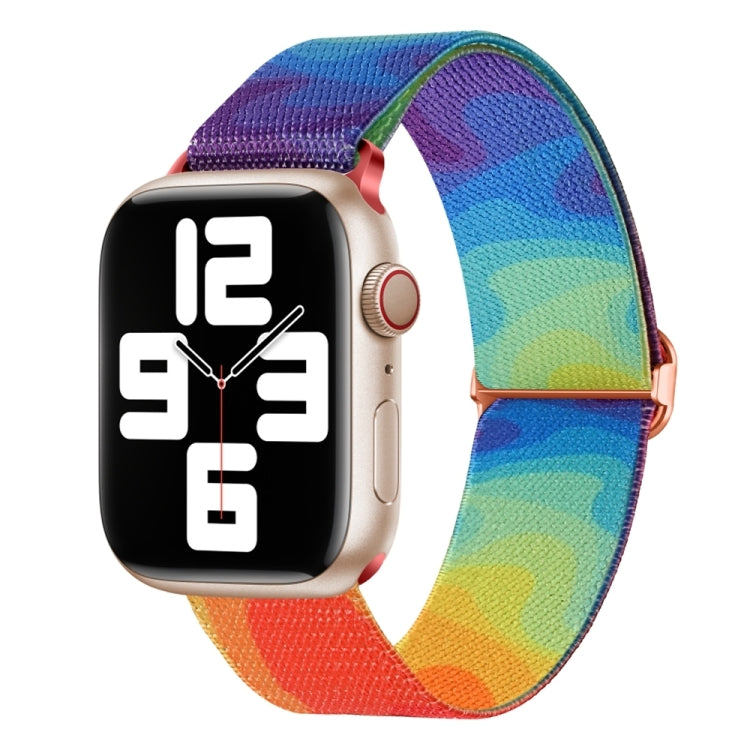 Painted Pattern Nylon Replacement Watch Band, For Apple Watch Ultra 49mm, For Apple Watch SE 2023 44mm, For Apple Watch SE 2023 40mm, For Apple Watch 8 41mm, For Apple Watch Ultra 2 49mm, For Apple Watch 8 45mm