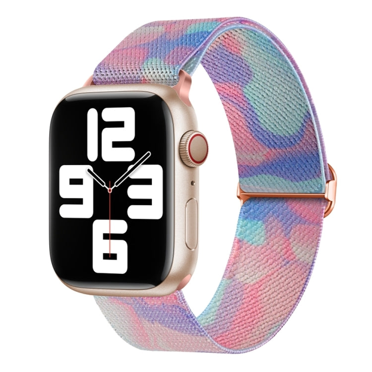 Painted Pattern Nylon Replacement Watch Band, For Apple Watch Ultra 49mm, For Apple Watch SE 2023 44mm, For Apple Watch SE 2023 40mm, For Apple Watch 8 41mm, For Apple Watch Ultra 2 49mm, For Apple Watch 8 45mm