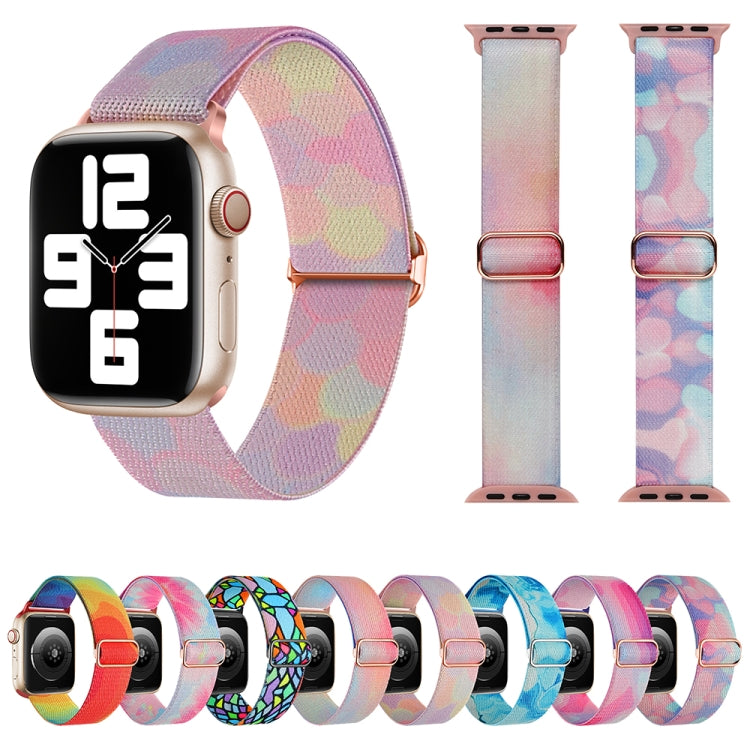 Painted Pattern Nylon Replacement Watch Band, For Apple Watch 9 45mm, For Apple Watch SE 2022 40mm, For Apple Watch SE 2022 44mm, For Apple Watch 9 41mm, For Apple Watch 7 41mm, For Apple Watch 7 45mm