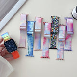Painted Pattern Nylon Replacement Watch Band, For Apple Watch Ultra 49mm, For Apple Watch SE 2023 44mm, For Apple Watch SE 2023 40mm, For Apple Watch 8 41mm, For Apple Watch Ultra 2 49mm, For Apple Watch 8 45mm