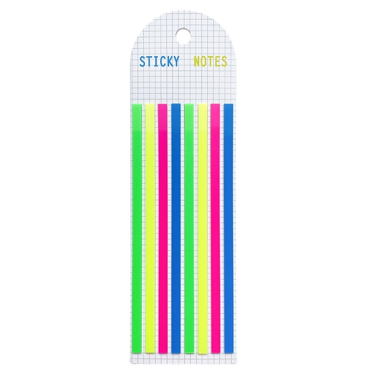 Transparent Strip Color Fluorescent Waterproof Sticky Note Long Strip Index Sticker 002