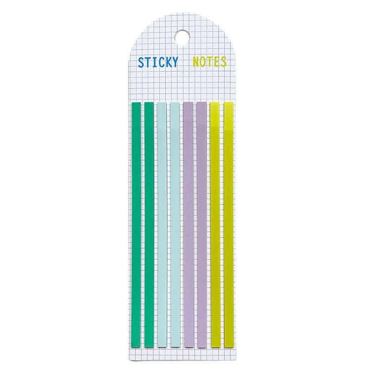Transparent Strip Color Fluorescent Waterproof Sticky Note Long Strip Index Sticker 005