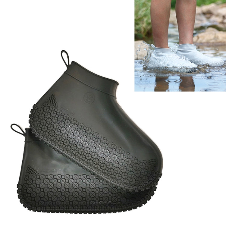 Silicone Non-slip Thickened Wear-resistant Waterproof Shoe Boots Cover, S, M, L