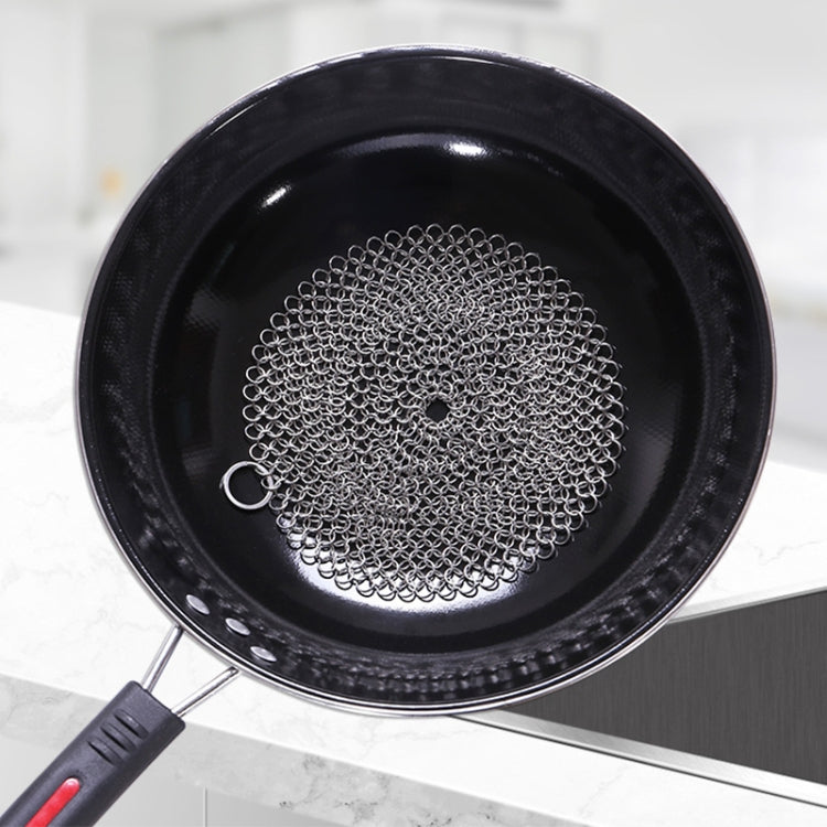 Stainless Steel Round Iron Cleaner Pot Brush Scrubber Home Cookware Kitchen Cleaning Tool, 4 x 4 inch, 5 x 5 inch, 6 x 6 inch, 7 x 7 inch, 8 x 8 inch