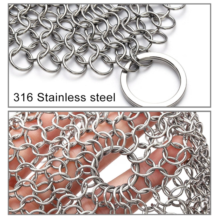 Stainless Steel Round Iron Cleaner Pot Brush Scrubber Home Cookware Kitchen Cleaning Tool, 4 x 4 inch, 5 x 5 inch, 6 x 6 inch, 7 x 7 inch, 8 x 8 inch