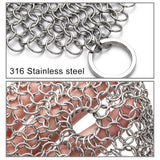 Stainless Steel Round Iron Cleaner Pot Brush Scrubber Home Cookware Kitchen Cleaning Tool, 4 x 4 inch, 5 x 5 inch, 6 x 6 inch, 7 x 7 inch, 8 x 8 inch