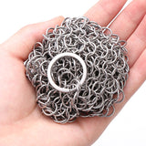 Stainless Steel Round Iron Cleaner Pot Brush Scrubber Home Cookware Kitchen Cleaning Tool, 4 x 4 inch, 5 x 5 inch, 6 x 6 inch, 7 x 7 inch, 8 x 8 inch