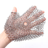 Stainless Steel Round Iron Cleaner Pot Brush Scrubber Home Cookware Kitchen Cleaning Tool, 4 x 4 inch, 5 x 5 inch, 6 x 6 inch, 7 x 7 inch, 8 x 8 inch