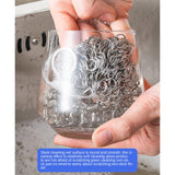 Stainless Steel Round Iron Cleaner Pot Brush Scrubber Home Cookware Kitchen Cleaning Tool, 4 x 4 inch, 5 x 5 inch, 6 x 6 inch, 7 x 7 inch, 8 x 8 inch