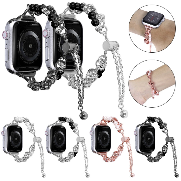 Pearl Bracelet Metal Watch Band, For Apple Watch 42mm, For Apple Watch 38mm