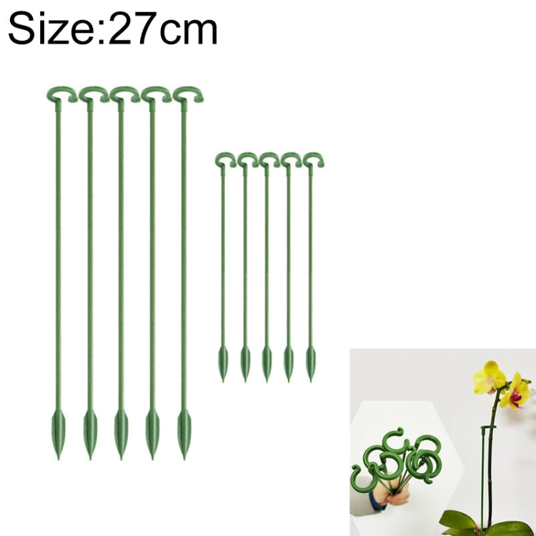 10pcs Plant Potted Flower Shape Support Rod Fixed Anti-lodging Leaf Guard Frame, 17cm, 27cm, 37cm, 48cm, 58cm 27cm