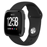 For Fitbit Versa 2 / Fitbit Versa / Fitbit Versa Lite Solid Color Silicone Replacement Strap Watchband, Size:L