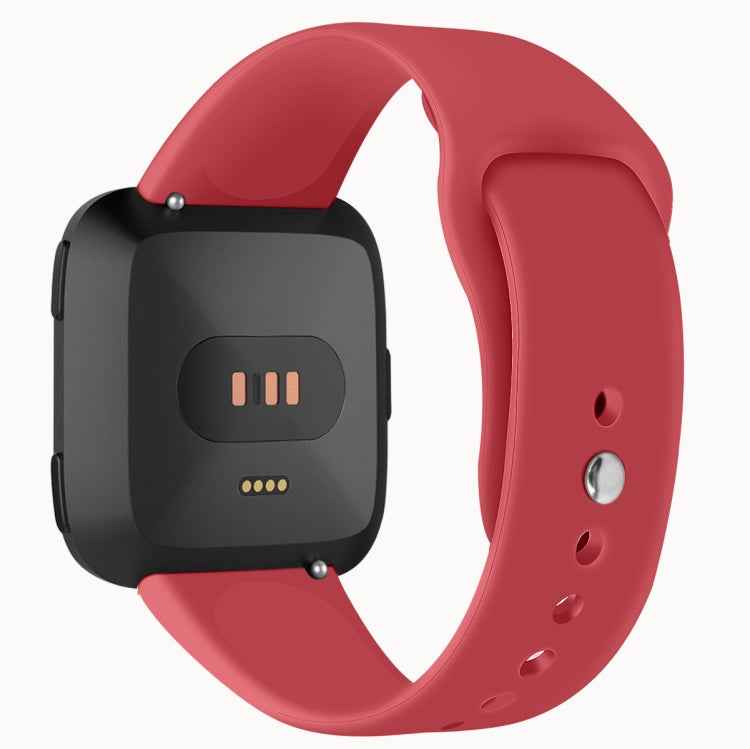For Fitbit Versa 2 / Fitbit Versa / Fitbit Versa Lite Solid Color Silicone Replacement Strap Watchband, Size:L
