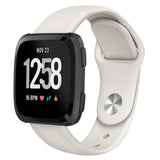 For Fitbit Versa 2 / Fitbit Versa / Fitbit Versa Lite Solid Color Silicone Replacement Strap Watchband, Size:L
