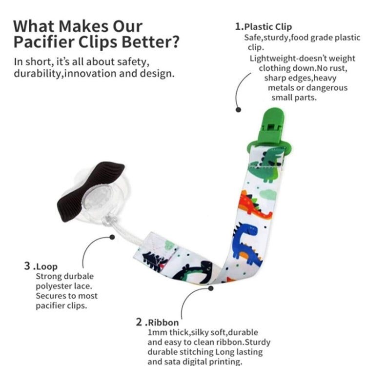 3 PCS/Set Baby Teething Toys Thickened Pacifier Chain, Random Color Delivery