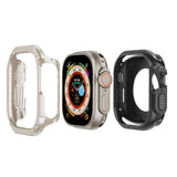 2-in-1 PC Hybrid TPU Armor Watch Case, For Apple Watch Series 6 / 5 / 4 / SE 44mm, For Apple Watch Series 6 / 5 / 4 / SE 40mm, For Apple Watch Ultra 3 / 2 / 1 49mm, For Apple Watch Series 9 / 8 / 7 45mm, For Apple Watch Series 9 / 8 / 7 41mm