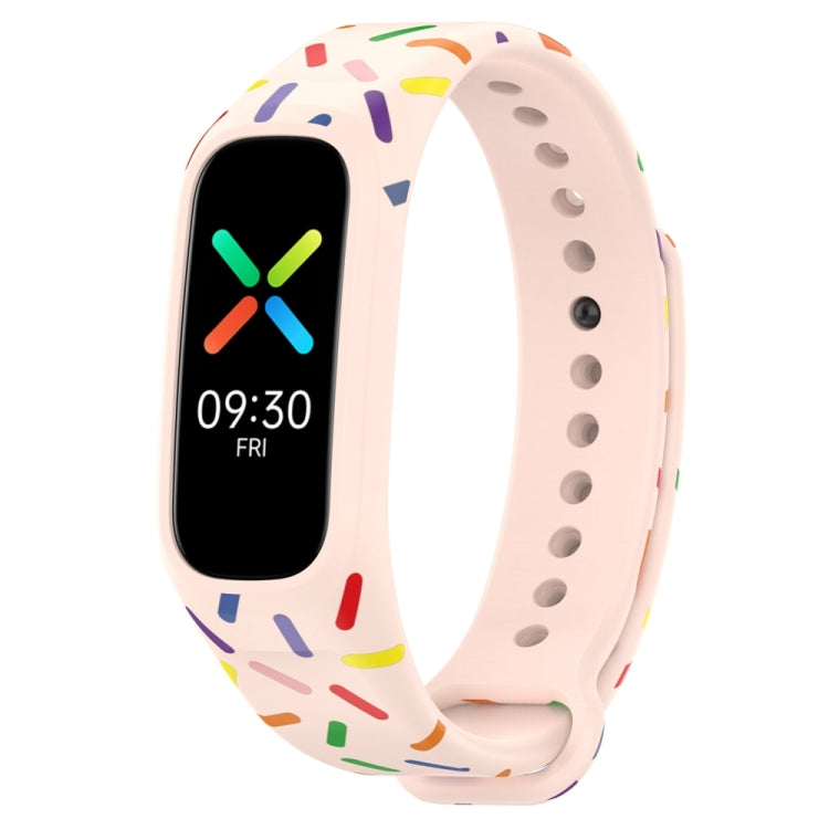 Sports Rainbow Dots Silicone Watch Band, For OPPO Band