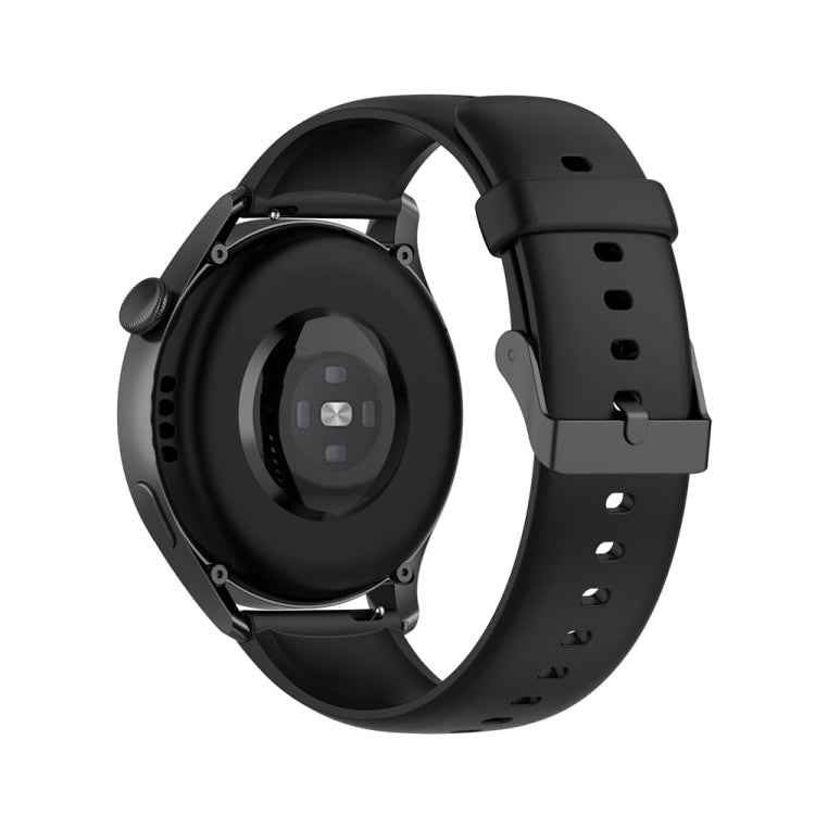 Solid Color Silicone Stainless Steel Black Buckle Watch Band, Black Buckle