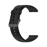 Solid Color Silicone Stainless Steel Black Buckle Watch Band, Black Buckle