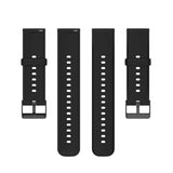 Solid Color Silicone Stainless Steel Black Buckle Watch Band, Black Buckle