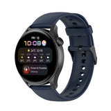 Solid Color Silicone Stainless Steel Black Buckle Watch Band, Black Buckle