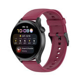 Solid Color Silicone Stainless Steel Black Buckle Watch Band, Black Buckle