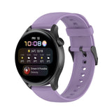 Solid Color Silicone Stainless Steel Black Buckle Watch Band, Black Buckle
