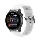 Solid Color Silicone Stainless Steel Black Buckle Watch Band, Black Buckle