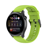 Solid Color Silicone Stainless Steel Black Buckle Watch Band, Black Buckle