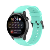 Solid Color Silicone Stainless Steel Black Buckle Watch Band, Black Buckle