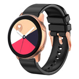 20mm Solid Color Rose Gold Buckle Silicone Watch Band, For Amazfit GTR Mini / Bip 3 / Bip 3 Pro