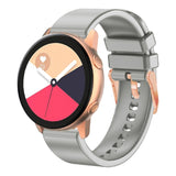 20mm Solid Color Rose Gold Buckle Silicone Watch Band, For Amazfit GTR Mini / Bip 3 / Bip 3 Pro