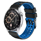 22mm Double-row Hole Two-color Silicone Watch Band, For Huawei Watch4 / 4 Pro / Watch3 / 3 Pro
