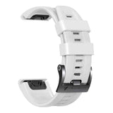 Screw Black Steel Buckle Silicone Watch Band, For Garmin Forerunner 965 / 955 / 945 / 935, For Garmin Tactix 7 Pro / Fenix 7X  / 6X Pro