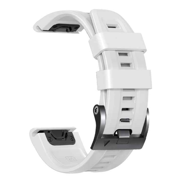 Screw Black Steel Buckle Silicone Watch Band, For Garmin Forerunner 965 / 955 / 945 / 935, For Garmin Tactix 7 Pro / Fenix 7X  / 6X Pro