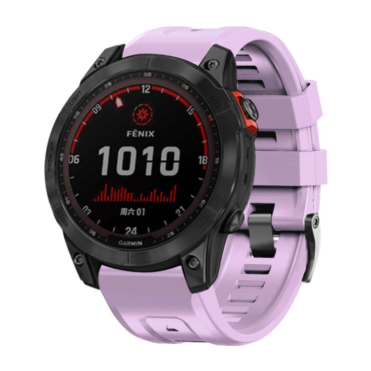 Screw Black Steel Buckle Silicone Watch Band, For Garmin Forerunner 965 / 955 / 945 / 935, For Garmin Tactix 7 Pro / Fenix 7X  / 6X Pro