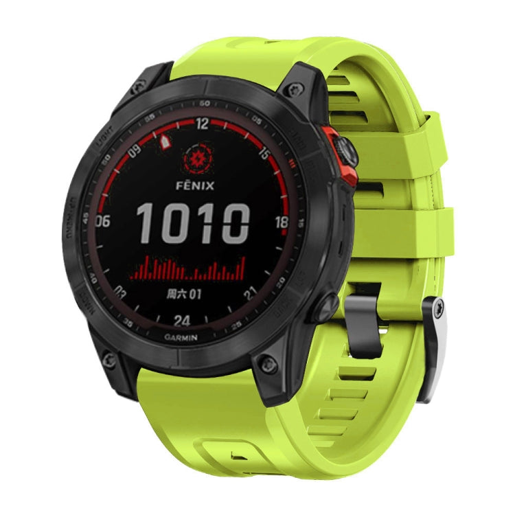 Screw Black Steel Buckle Silicone Watch Band, For Garmin Forerunner 965 / 955 / 945 / 935, For Garmin Tactix 7 Pro / Fenix 7X  / 6X Pro