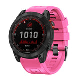 Screw Black Steel Buckle Silicone Watch Band, For Garmin Forerunner 965 / 955 / 945 / 935, For Garmin Tactix 7 Pro / Fenix 7X  / 6X Pro