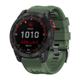 Screw Black Steel Buckle Silicone Watch Band, For Garmin Forerunner 965 / 955 / 945 / 935, For Garmin Tactix 7 Pro / Fenix 7X  / 6X Pro