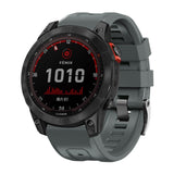 Screw Black Steel Buckle Silicone Watch Band, For Garmin Forerunner 965 / 955 / 945 / 935, For Garmin Tactix 7 Pro / Fenix 7X  / 6X Pro
