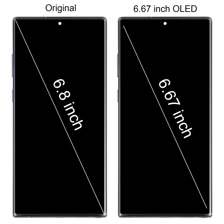 6.67 inch OLED LCD Screen Digitizer Full Assembly with Frame, For Samsung Galaxy Note10+