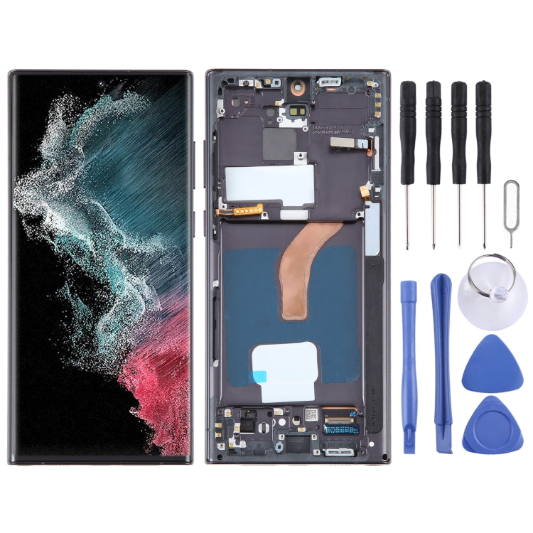 6.78 inch EU Version OLED LCD Screen Digitizer Full Assembly with Frame(Black), For Samsung Galaxy S23+ 5G SM-S916B, For Samsung Galaxy S22 Ultra 5G SM-S908B (EU Version), For Samsung Galaxy S21+ 5G SM-G996B, For Samsung Galaxy S20+ 4G/5G SM-G985/986  ... For Samsung Galaxy S22 Ultra 5G SM-S908B (EU Version)